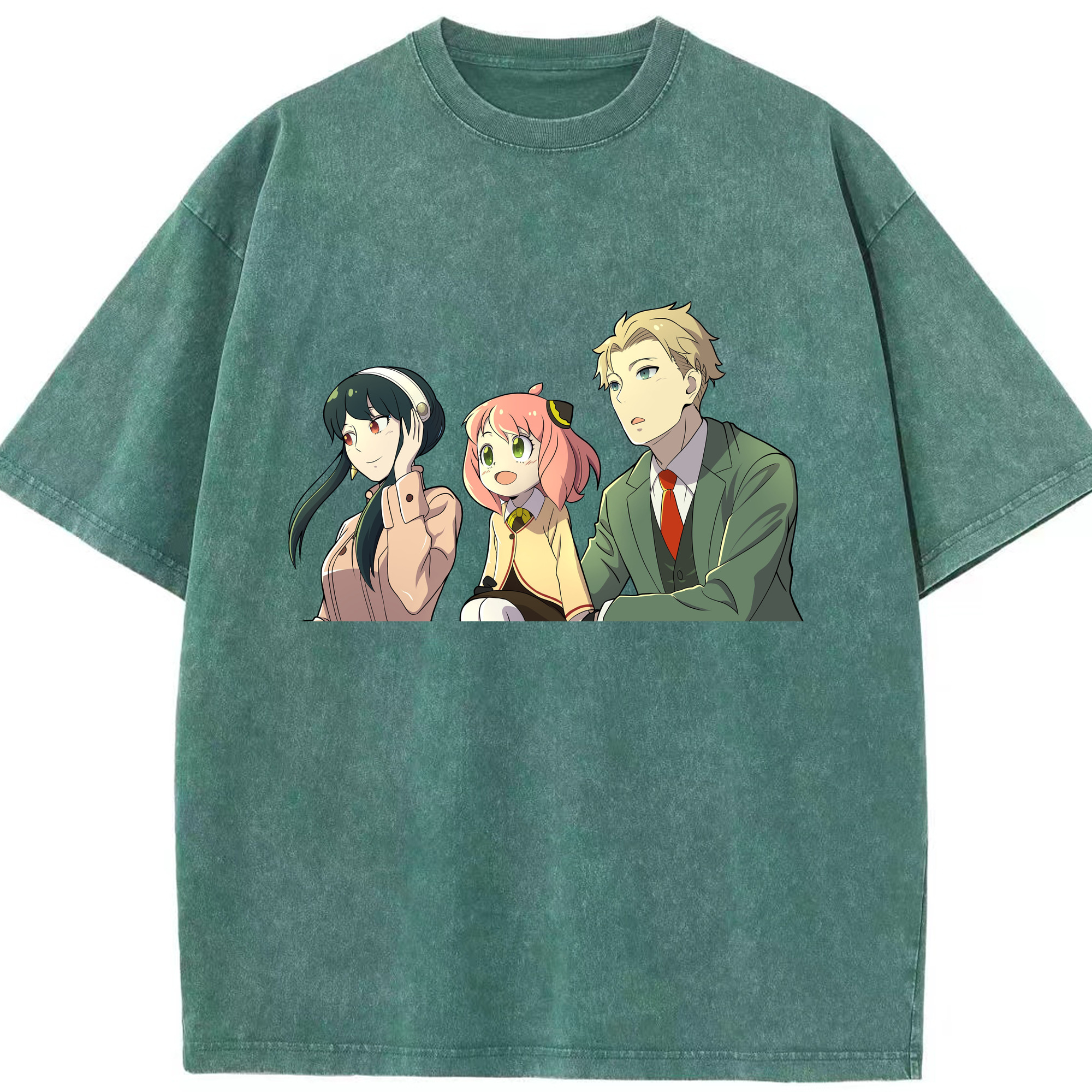 （画像用） SPY×FAMILY间谍家家酒 綿100% ヴィンテージ風 半袖Tシャツ（フロントプリント）